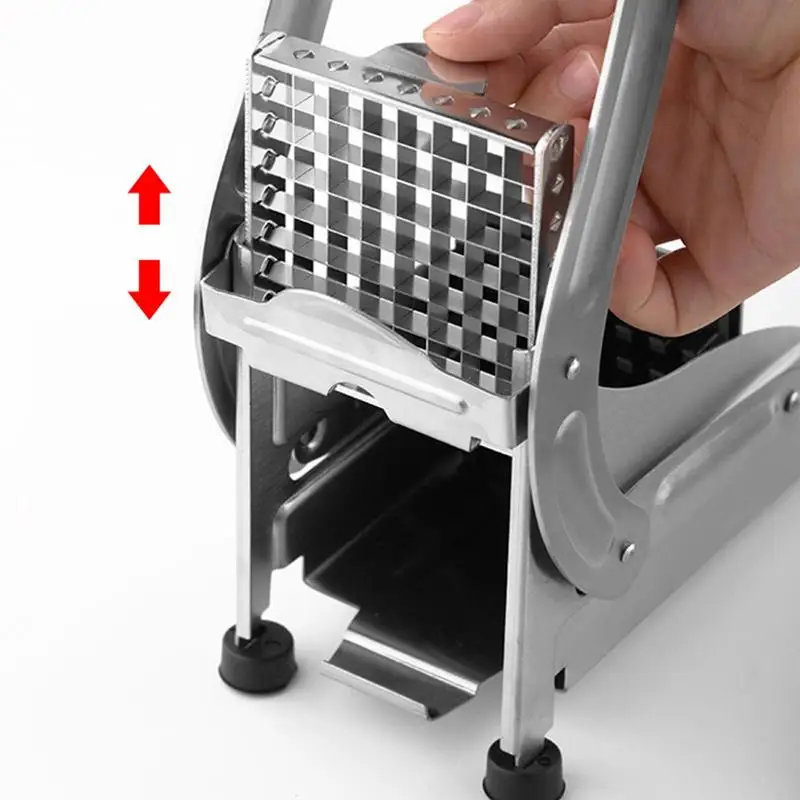 Stainless Steel French Fry Cutter Durable Cutter With Replacement Blade Multiuse Grater For Potato Onions Carrots Veggies Fruits