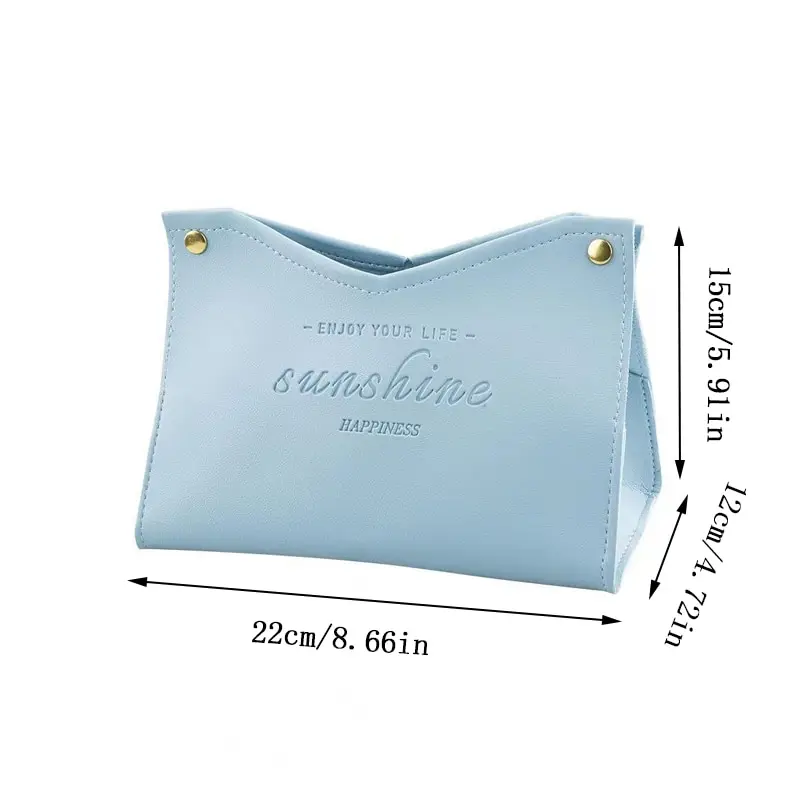 Living Room Dining Room Tissue Box Environmentally Friendly Leather Multi-purpose Solid Color Creative Napkin Storage Box Tissue Dispenser Tissue Box