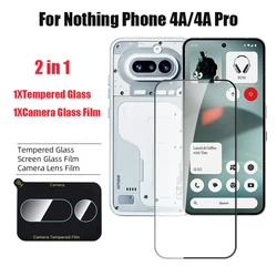 Premium 2 - in - 1 Full Coverage Tempered Glass Screen Protector with Camera Glass Film - 9H Hardness & Curved Edge Design for Nothing Phone (4a) Pro (2in1 Set)