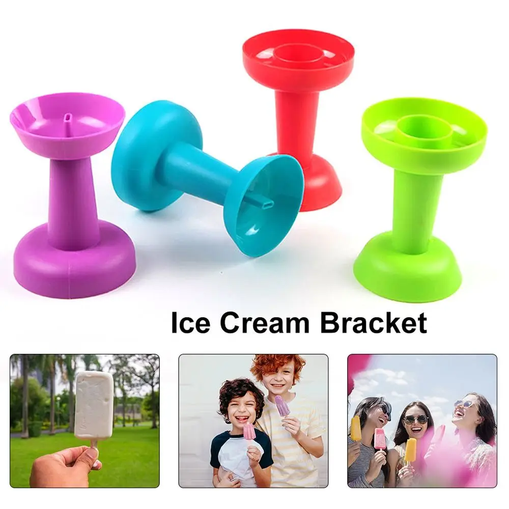 Double Drip Proof Popsicle Holder Anti-drip Tray Ice Cream Bracket Anti-flow Popsicle Protectors Portable Ice Pop Guard popsicle rack popsicle holders sleeves 1PC