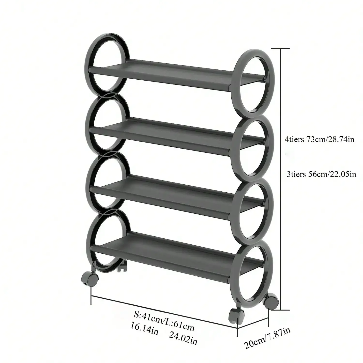 3/4Tiers Multi-functional Minimalist Shoe Racks Removable Storage Rack Dustproof and Waterproof Shoe Organizers Shelves