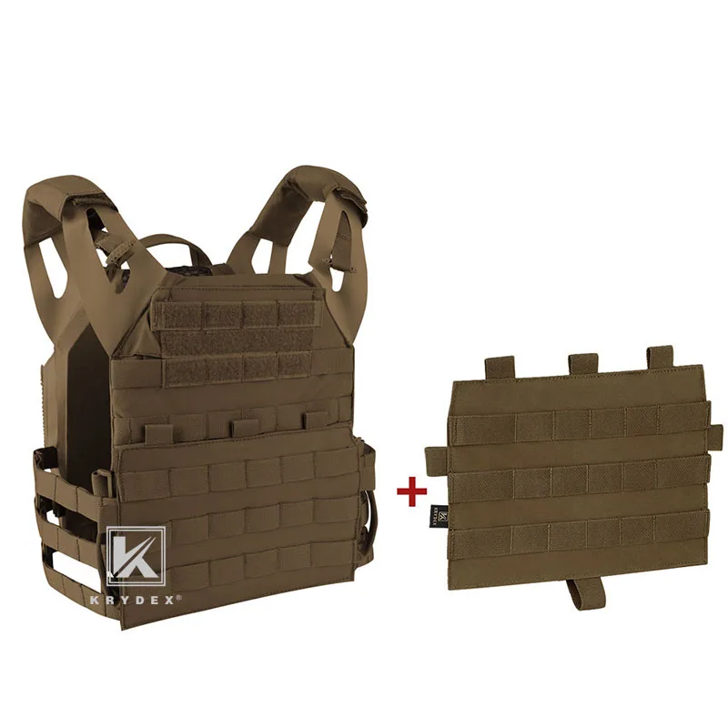 KRYDEX JPC 2.0 Plate Carrier Tactical Vest Coyote Brown With MOLLE Flap Quick Release Assaulter Armor CS Combat Airsoft Vest