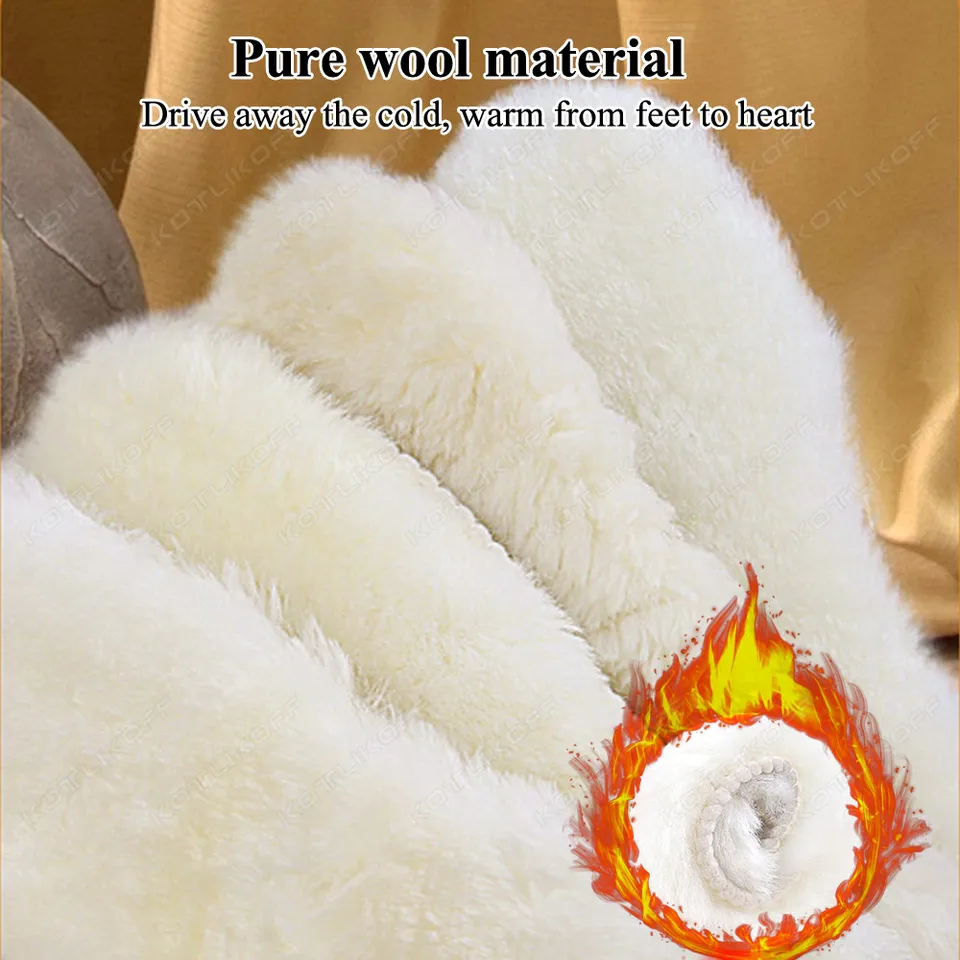 Natuurlijke Schapenvacht Thermische Iegzolen Voor De Voeten Bont Warm Dik Schapen Kasjmier Winter Sjablonen Warm Pluche Schoen Pad Iegzolen  322