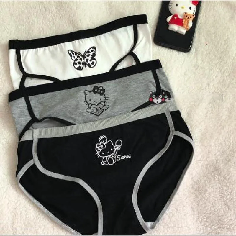 

Hello Kitty Sanrio Kawaii Anime Cotton Sexy Underwear Girl Heart Cute Cartoon Briefs Comfortable Lovely Creative Gift Girls Toys