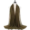 Femmes musulmanes en mousseline de soie Hijab châles écharpe Modal coton Jersey Hijabs plaine douce pour femme musulman Voile bandeau 70*180 cm islamique