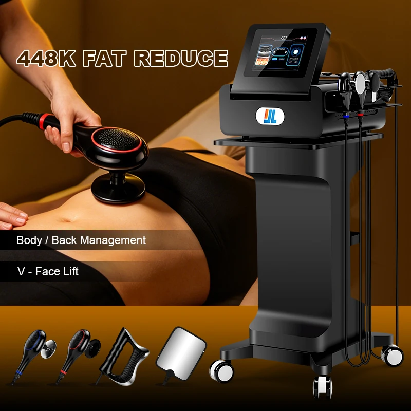 Upgrade 448KHZ RF Tecar Therapy RET CET Diathermy Fat Removal Machine Anti-Cellulite Relieve Pain Home Appliance Muscle Massager - immagine 2