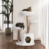 Natural Branch White Cat Tree Luxury Indoor Cat Furniture Kitten Gift 1