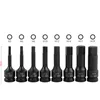 1pcs Impact Hex Driver Bit Metric 1/2" Drive Cr-Mo Steel Air Allen Keys Screwdriver Bit Socket Impact Wrench Tools H4-H22 2