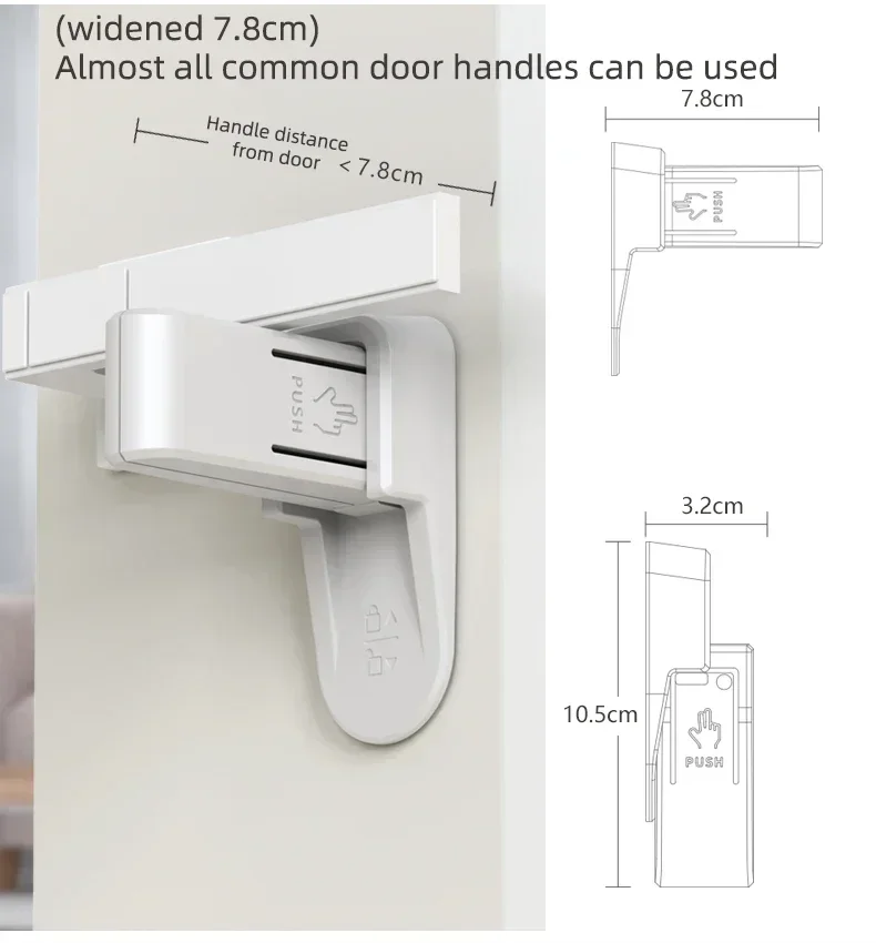 Home Universal ABS Protection Device for Children Easy to Install Anti-open Handle Locks Door Lever Lock Baby Safety Doors Lock