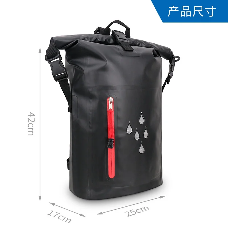 Outdoor Sports PVC Waterproof Rafting Bag Multifunctional Waterproof Bag Shoulder Outdoor Backpack 25L