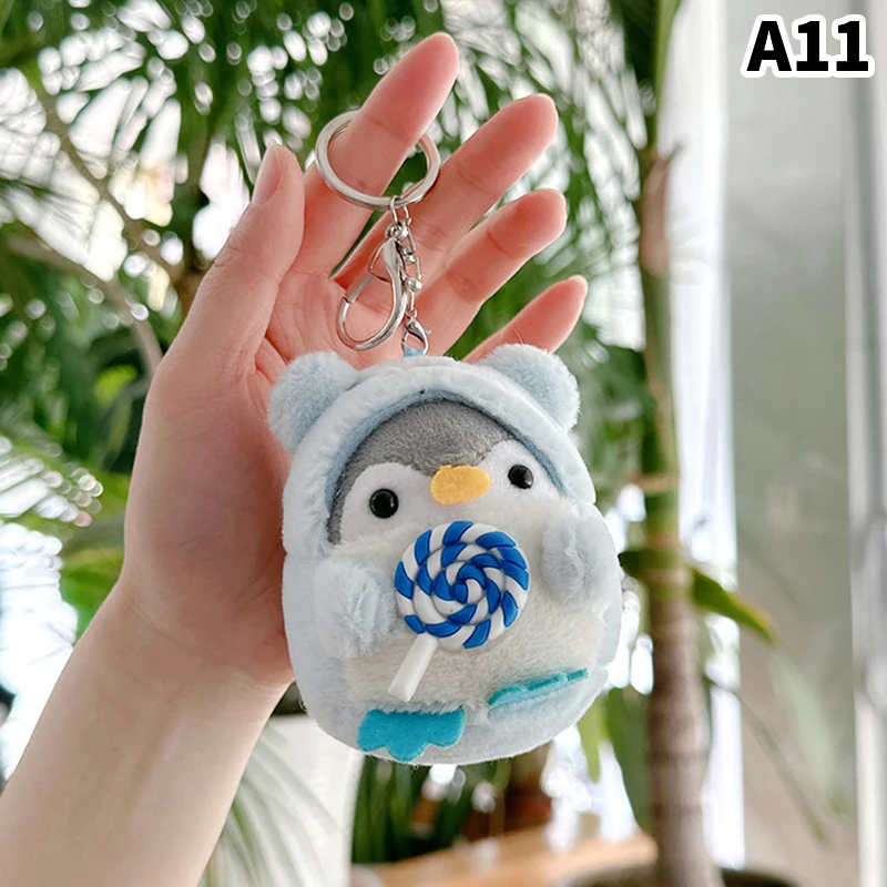 ペンギンのぬいぐるみキーホルダー,小さなぬいぐるみ,子供用ペンダント
