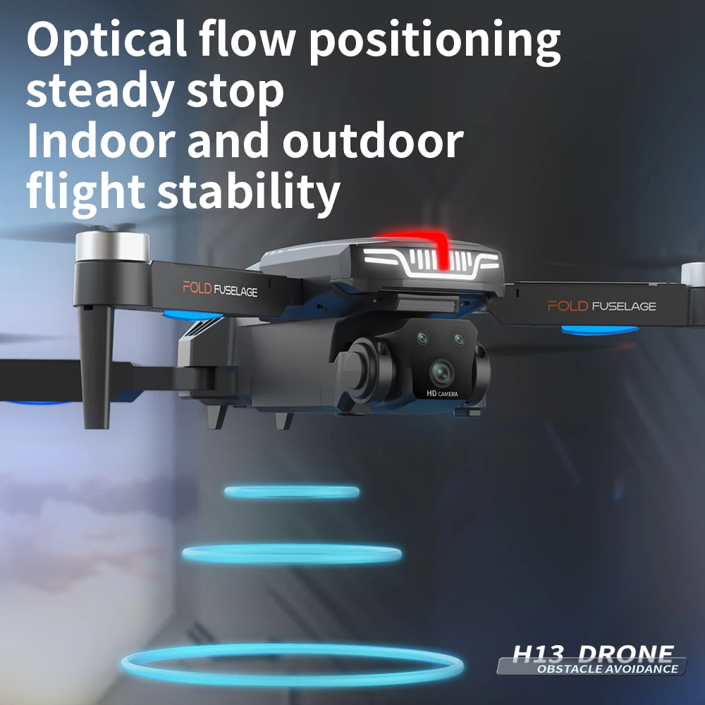 Hd 카메라 장착 브러시리스 RC 쿼드콥터, 광학 흐름, Rc Fpv 드론 사진, 장애물 회피 비행기, 성인 선물, H13