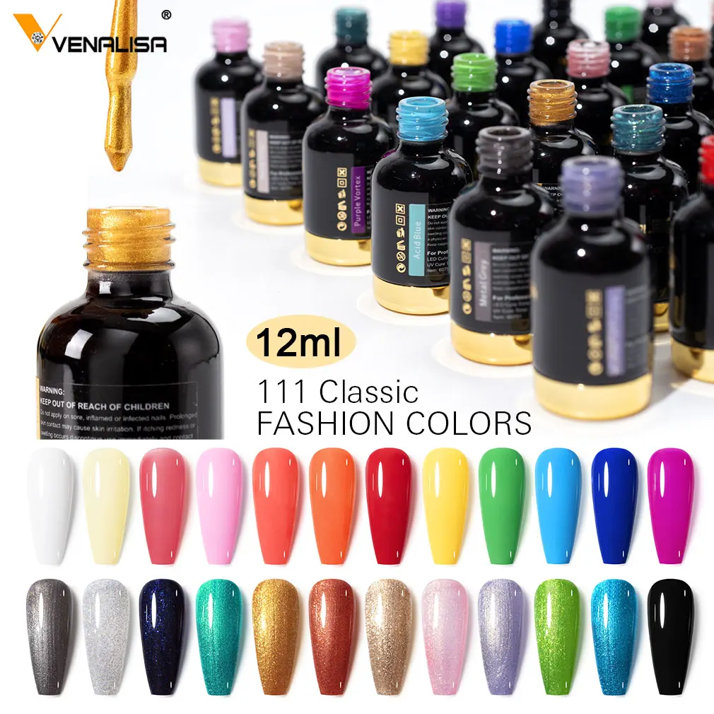 Venalisa 12ml Platinum Gel Nail Polish Super Shiny Effect Nail Gel Perfect Soak off UV&LED Nail Color Foil Chrome Gel Polish 4