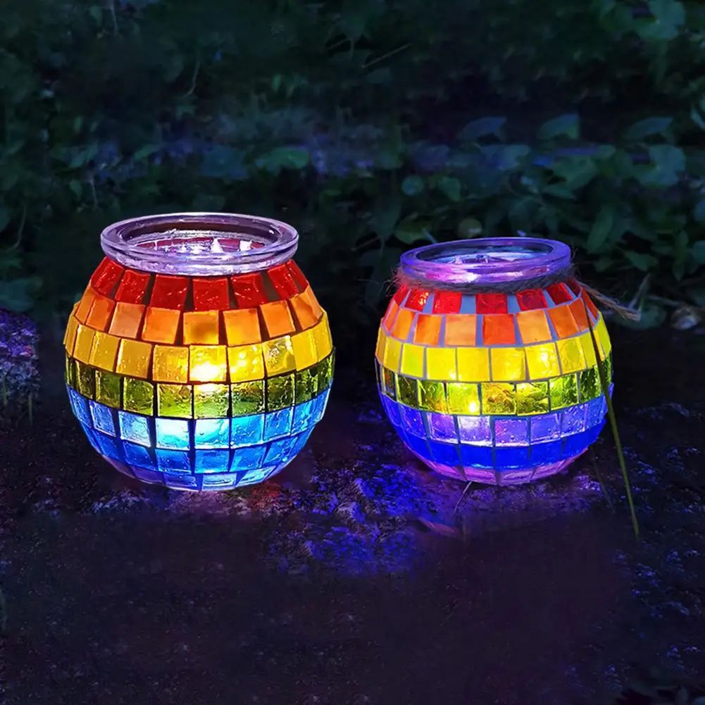 DIY Mosaic Candle Holder Kit Fine Motor Skill Development Kids Craft Material Handmade Parent-Child Educational Toys 2