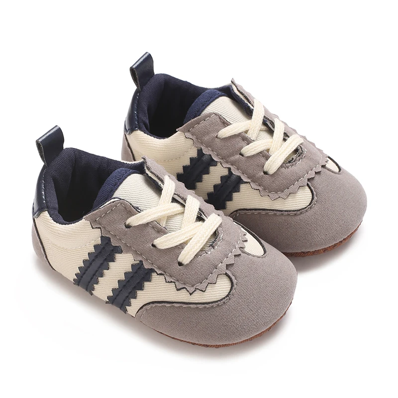 【Best SKU活动价 Guaranteed】 NEW Fashion Color Blocking Lace Up Casual Shoes Spring And Autumn Baby Casual Shoes 0-18 Months Flat Shoes Baby Walking Shoes.