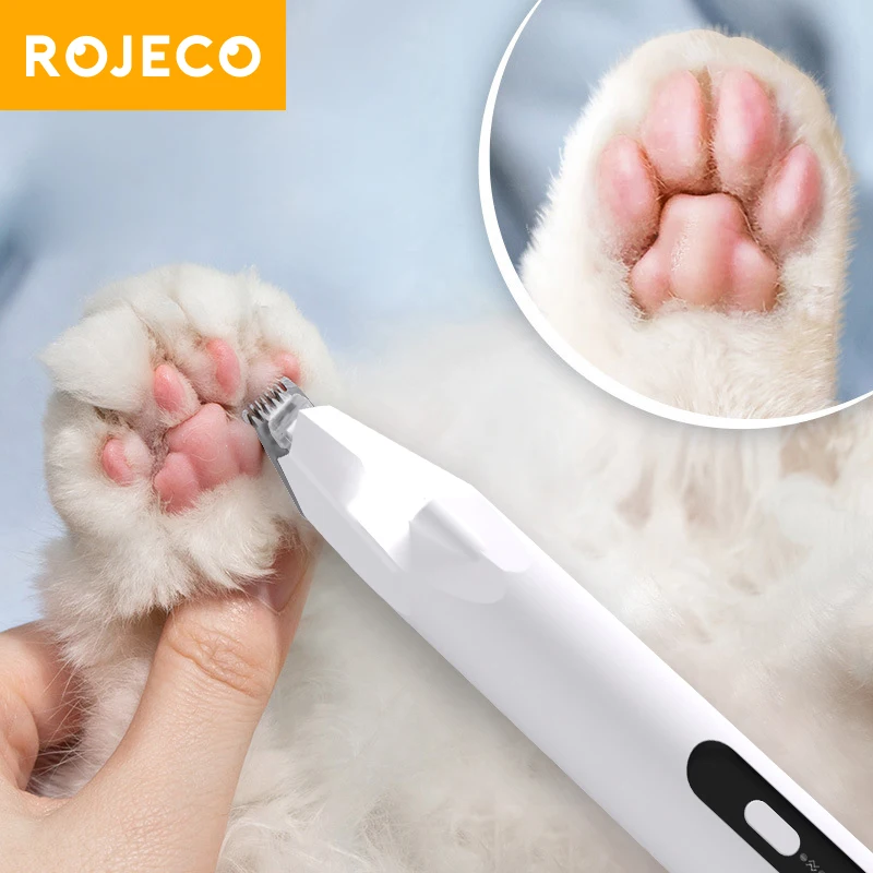 ROJECO Dog Hair Trimmer Professional Pet Foot Hair Trimmer Dog Grooming Clippers for Dogs Haircut Cutting Electric Shaver pet hair trimmer dog hair trimmer dog clipper pet clipper hair trimmer