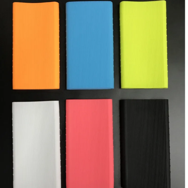 1Pc Silicone Protector Cover Case for Xiaomi Power Bank 2 Series 10000mAh Powerbank Sleeve PLM09ZM Portable Charger Shell Covers