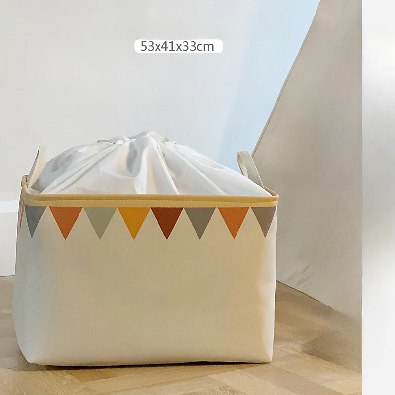 Thickened Fabric Can Be Tied Quilt Clothes Storage Basket Moving Quilt Dust Bag Dormitory Household Large Storage Bucket 3