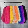 Mongolia Sheep Fur Women Medium Long Coat Jacket Colorful Warm Faux Fur Plush Coats Female Jacket Autumn Winter Furry Outerwear 1