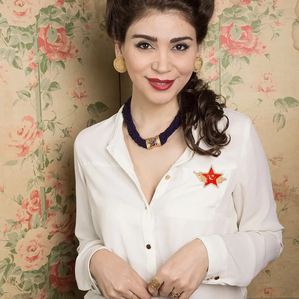 CCCP USSR Symbol Enamel Brooches Buckle Former Soviet Union Communism Lapel Pin