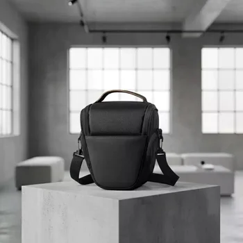 Borsa per fotocamera in nylon con tracolla, design impermeabile per fotografi, adatta per escursioni e viaggi all'aperto