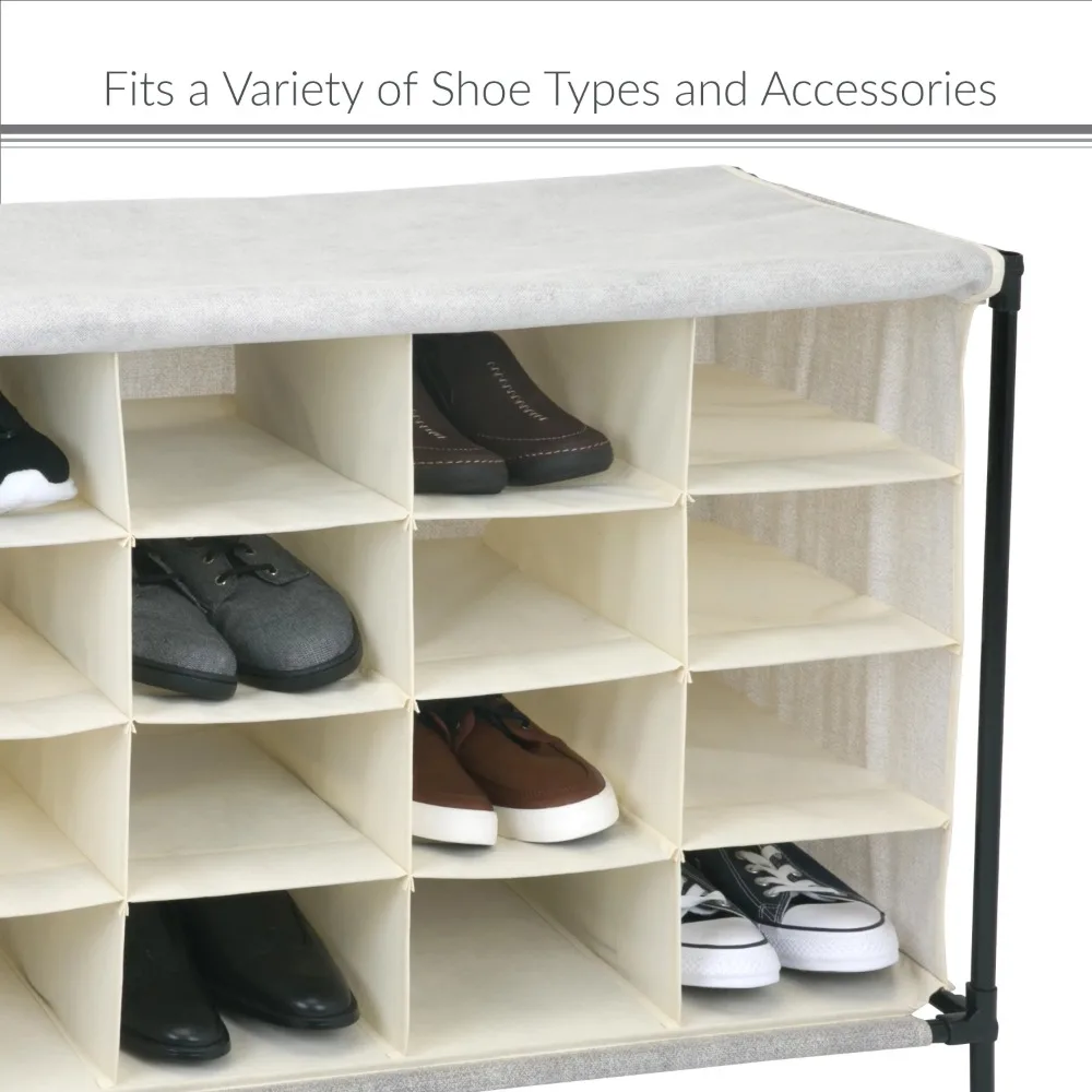 https://ae01.alicdn.com/kf/S9f133273038d47dcbc9eacfd24d7e239k/Simplify-4-Tier-Fabric-16-Pairs-Shoe-Cubby-Organizer-with-Compartment-Cover.jpg