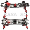 1/10 SCX10 II Carbon Fiber Chassis Rail Metal Frame RC Model Simulation Climbing Upgrade Car Refit Kit Parts with Portal Axles 6