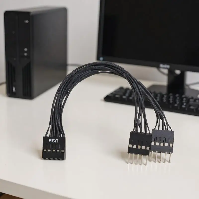 1Pcs 데스크탑 전원 켜기/끄기 재설정 듀얼 제어 케이블 PC 마더보드 스위치..