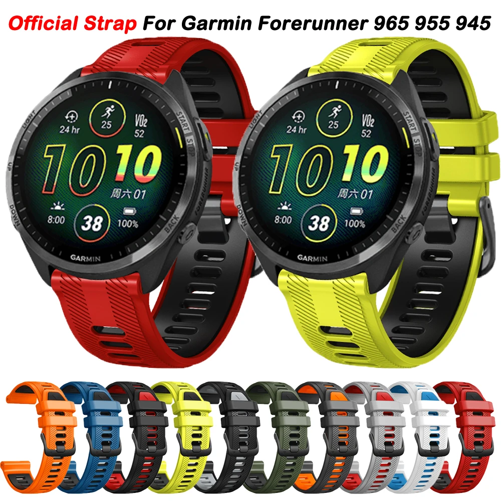 

Official Silicone Strap For Garmin Forerunner 965 955 935 945 Watch Band Original Wrist Bracelet Replacement Watchband Correa
