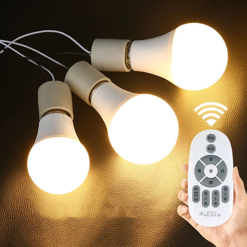 Ampoule LED Intelligente RF 2.4G avec Télécommande Sans Fil, Lampe  Suspendue de Nuit à Intensité Réglable, 7/9/12W, E26E27B22 - AliExpress