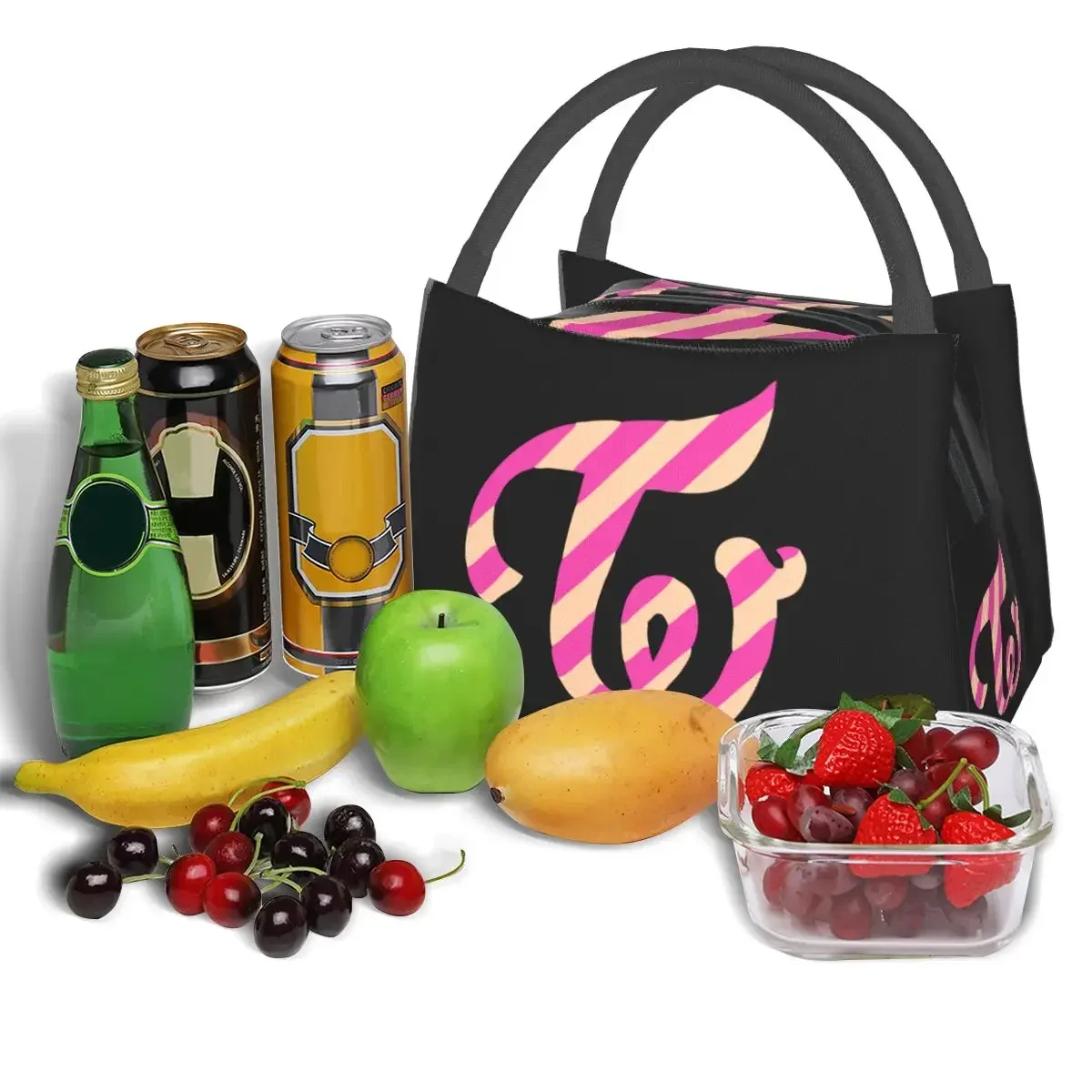 T-Twicecoasterss Lunch Bag Twice Funny Lunch Box School Portable Tote Food Bags Print Cooler Bag
