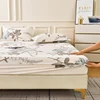 Skin-friendly Fitted Sheet Printed Bed Cover sabanas para cama Elastic Bedsheet Simple Style Mattress Cover (No Pillowcase) 3
