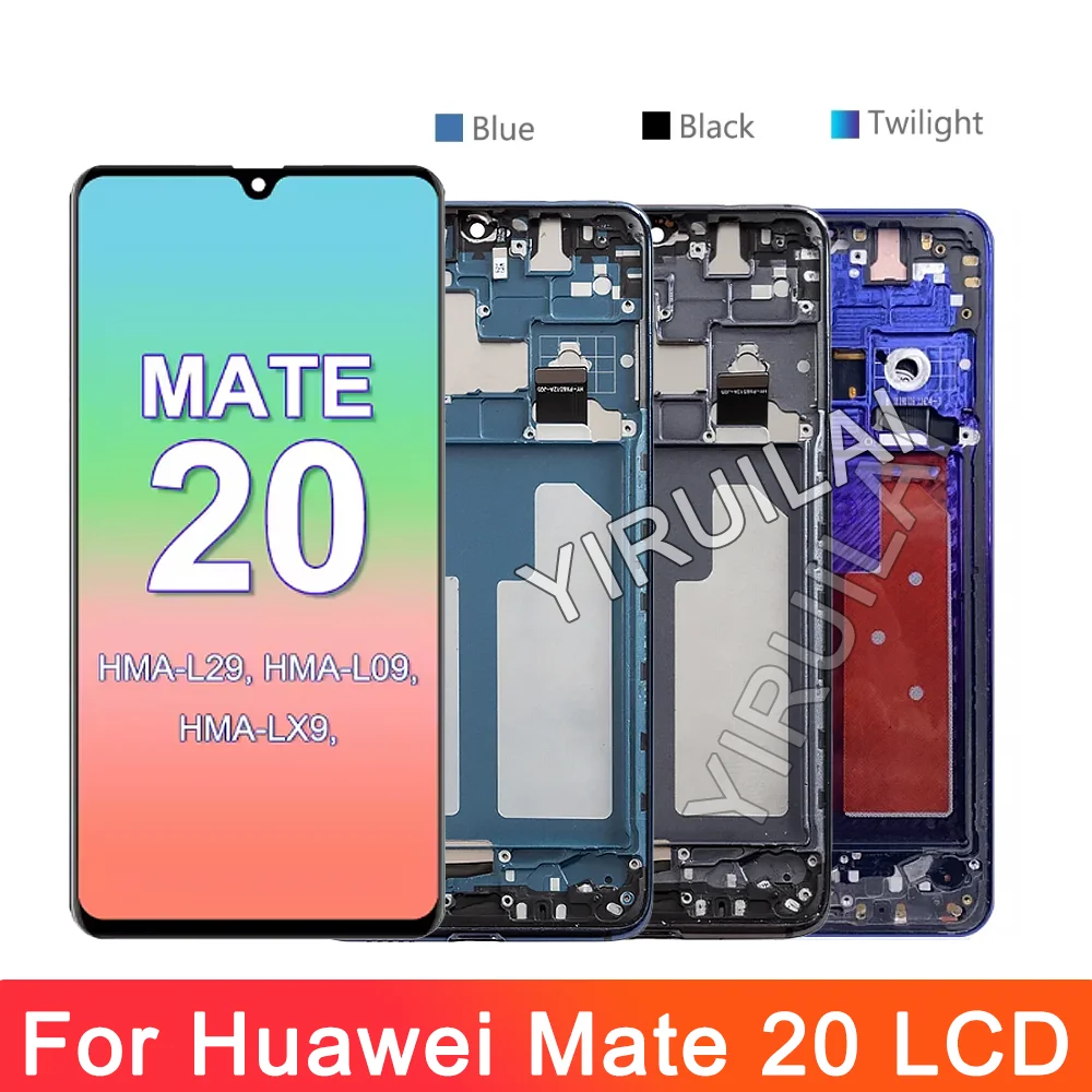Huawei Mate 20 (HMA-L09 / HMA-L29) OEM Display Complete Frame - Black