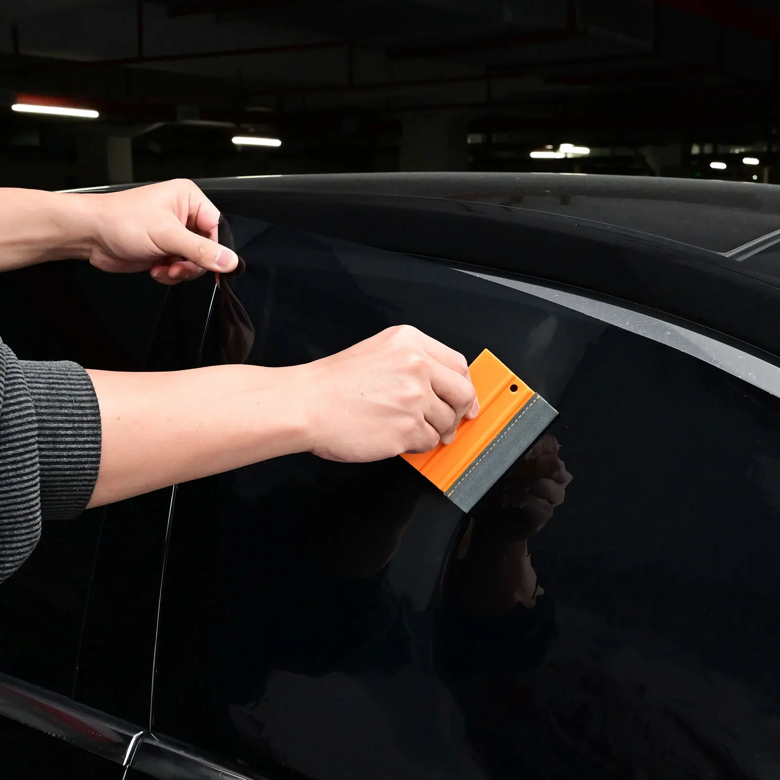 EHDIS 4개/팩 비닐 스퀴지 청소 도구 (스티치 처리된 펠트 가장자리 포함) 카본 필름 랩핑, 벽지 평활화, 자동차 틴팅 스크레이퍼