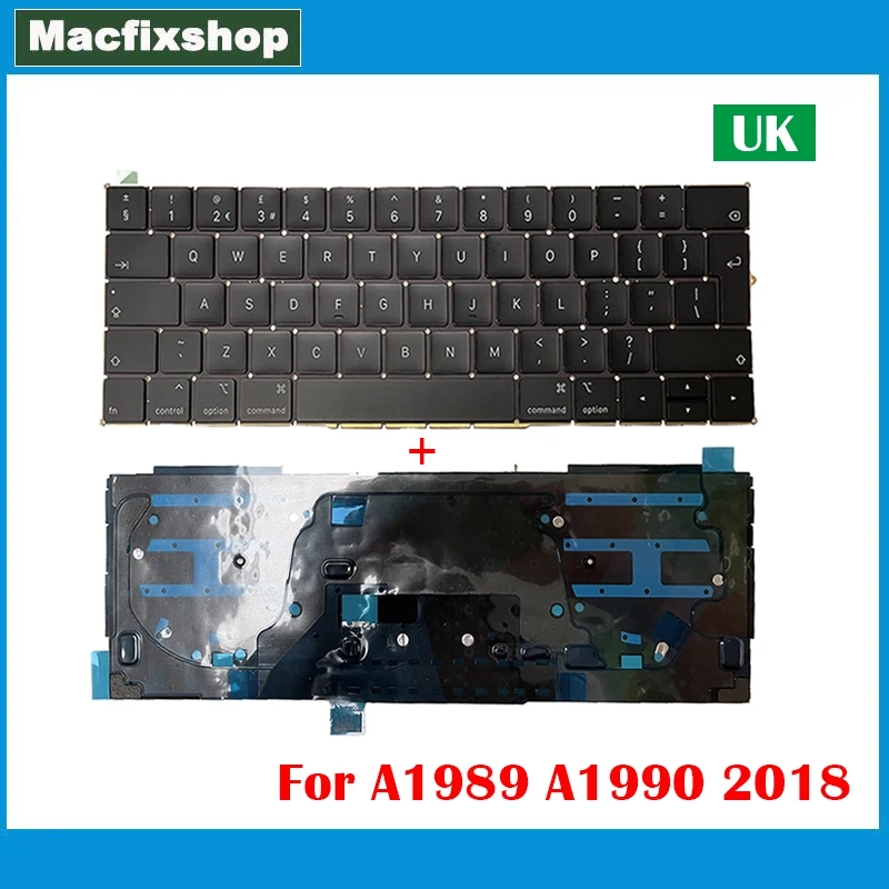 Nuova Tastiera Originale A1989 A1990 Uk Con Retroilluminazione 2018 Per Macbook Pro 13 "15" Retina Uk A1990 A1989 Tastiere Emc 3214 3215