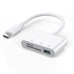 Universal 5-in-1 USB OTG Adapter with SD/TF Card Reader and Charging Port (3 in 1)