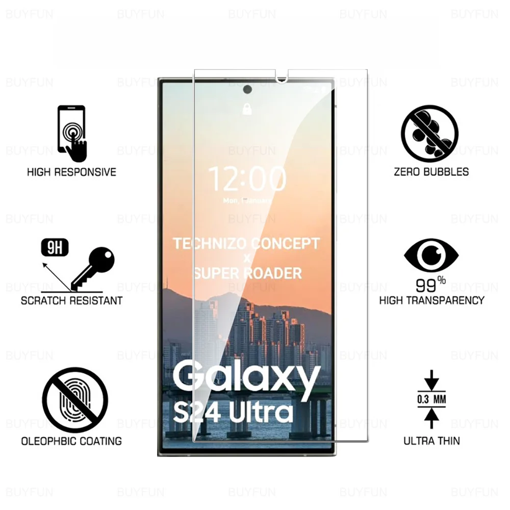 2Pcs Safety Tempered Glass For Samsung Galaxy S24 Ultra S 24 Plus Screen  Protector S24+ S24Ultra S24Plus 24S 5G Protection Film - AliExpress