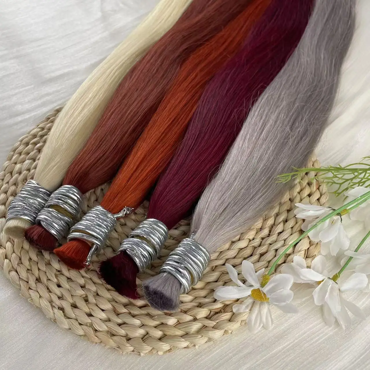 Human Hair Bulk No Weft Virgin Remy Hair Vietnamese Hair Straight Hair Bulk Real Natural Hair No Weft For Braiding Wholesale 6