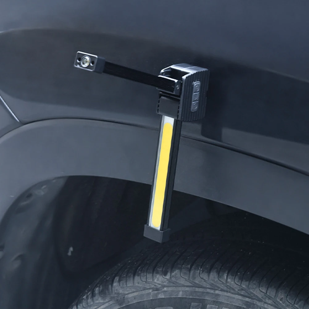 LED Flashlight with Hanging Hook Inspection Lamp USB Rechargeable Portable Torch Light for Car Repair Home Garage Emergency