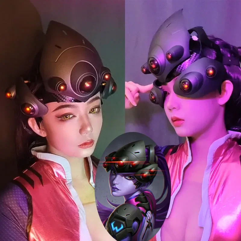

Game Overwatch Breathing LED Two Mode Widowmaker Helmet For Cosplay Widowmaker Mask With Lens France Player Headset Costume Prop