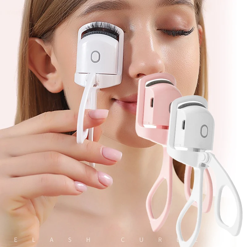 Heated Eyelashes Curler, USB Rechargeable Electric Eyelash Curlers with 2 Level Temp,Quick Heating Lasting Curling Effect Tools