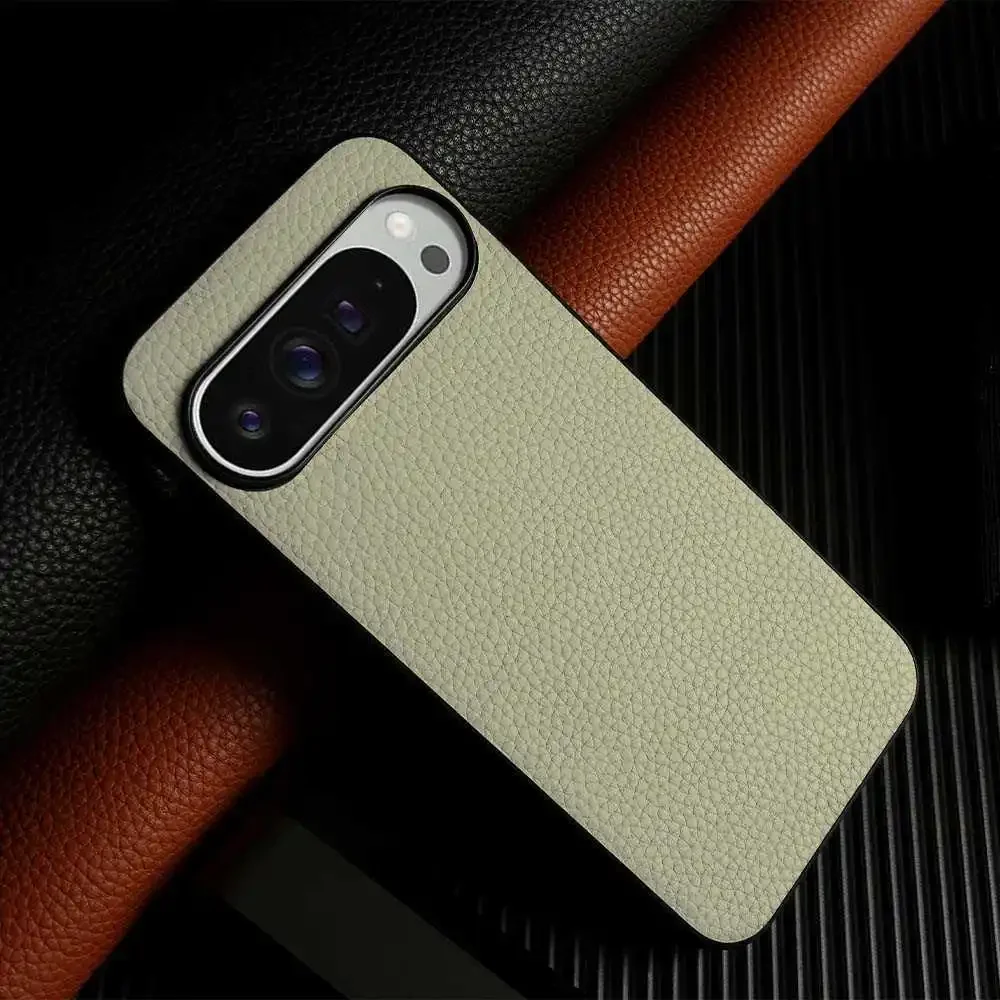 Premium Cowhide Leather Phone Case - Luxury Shockproof Full Protection Back Cover