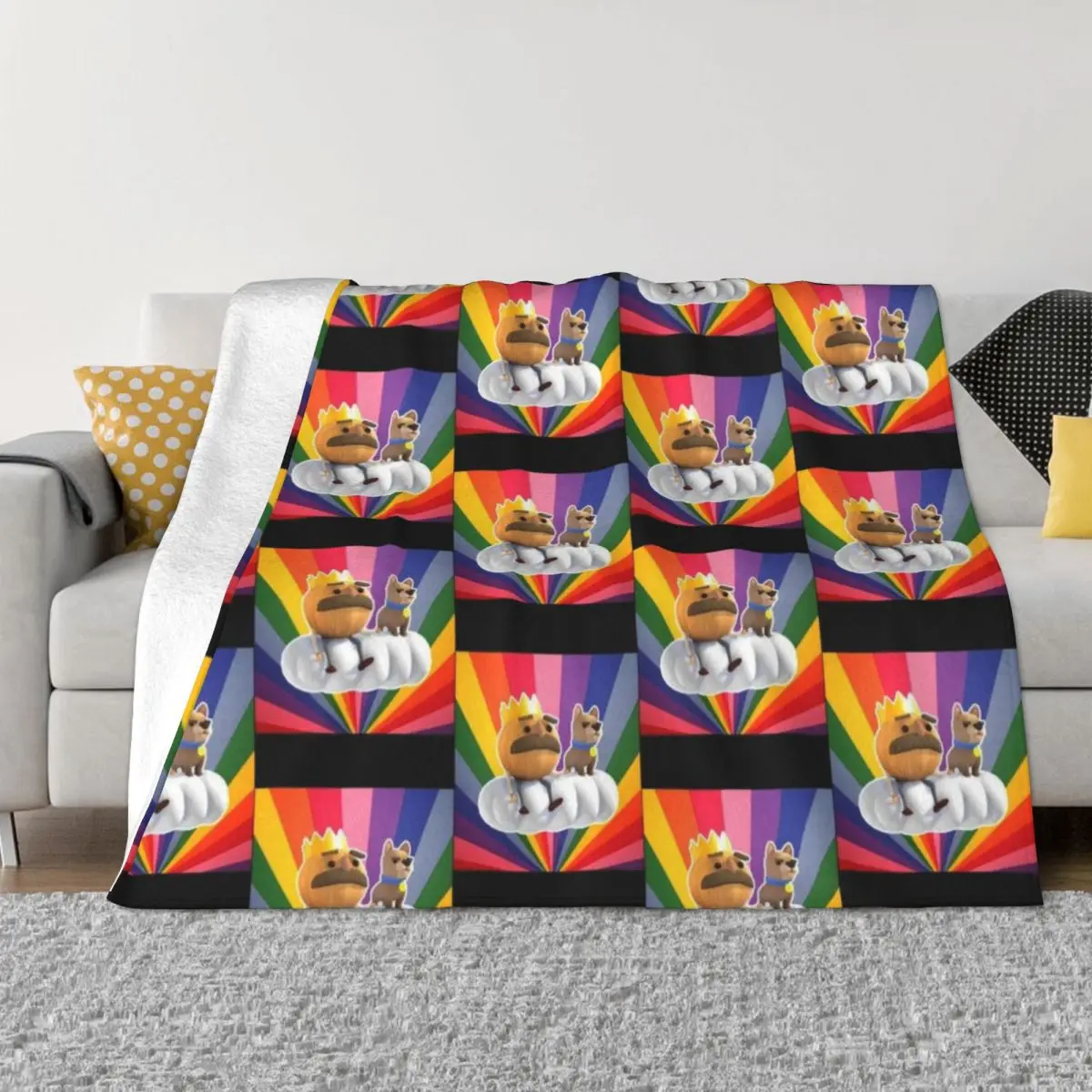 

Overcooked rainbow Throw Blanket Baby Decorative Sofas Blankets