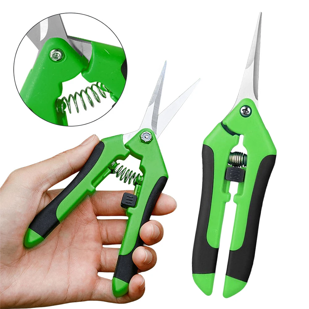 3Pcs Handheld Clippers Stainless Steel Plants Trimming Scissor Flower Clippers for Harvesting Picking Indoor Outdoor Greenhouse