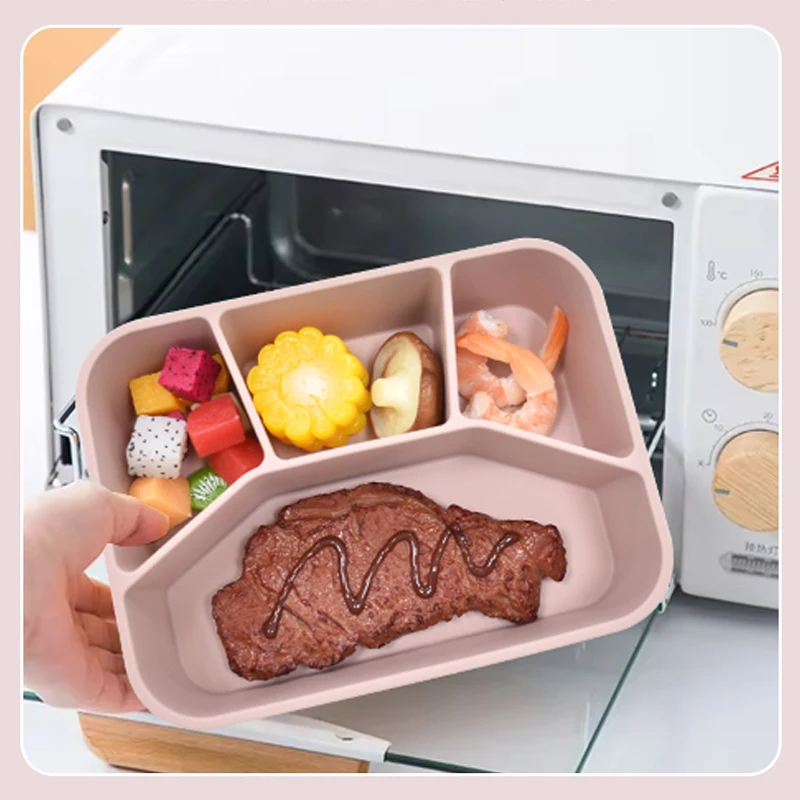 Silicone Lunch Box Food Grade Crisper Microwave Special Heating Freezer and Oven Safe Snack and Food Container