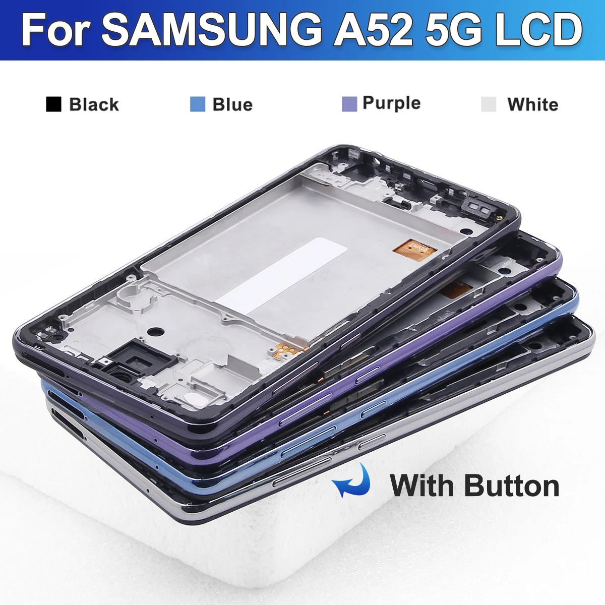 Schermo TFT A52 per Samsung Galaxy A52 4G A525F A525F/DS LCD Touch Screen + Cornice A52 5G A526B A526B/DS Ricambio Completo - immagine 4