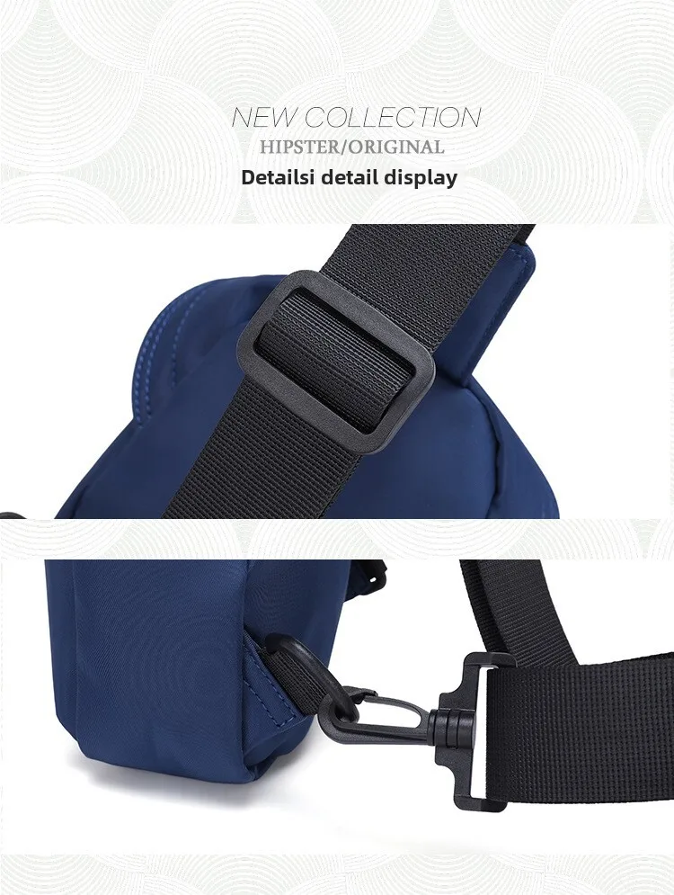 Mini Waist Bag Men's Trendy Brand Shoulder Messenger Bag Personality Fashion Trend Ins Chest Bag Mobile Phone Bag Small Lightweight Waist Bag_voghion.com