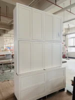 Kitchen Furniture Customized White Shaker Style Solid Wood Kitchen Cabinet 1