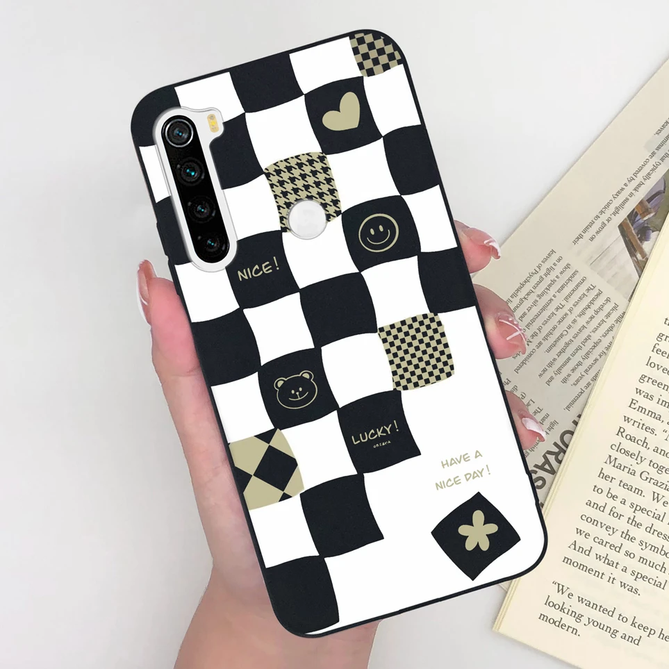For Xiaomi Redmi Note 8 8T 8 Pro Case Love Heart Soft Silicone Matte Back Cover Fall Prevention Coque phone case