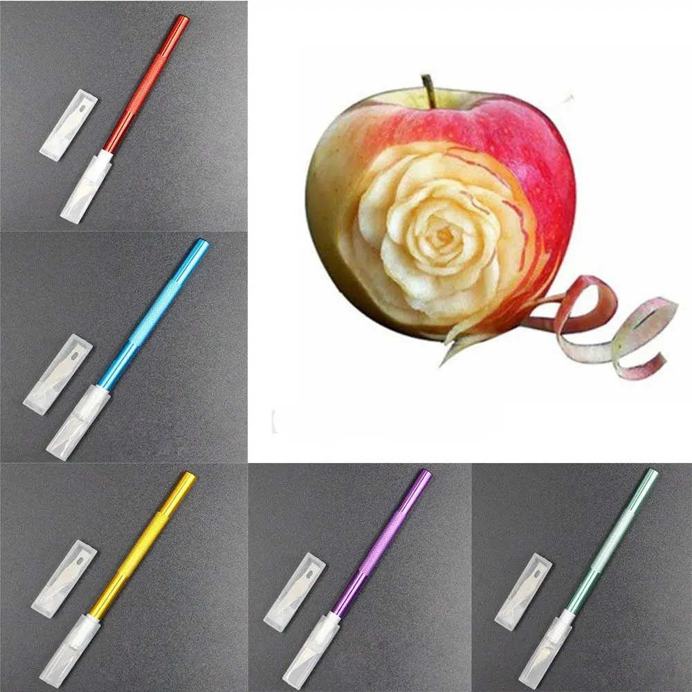 

Multi-color Carving Sculpture Non-slip Knife Pastry Tools Engraving Cutter with 6pcs Blade Metal Scalpel